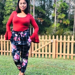 Hand made Paper Bag Pants and long sleeves top